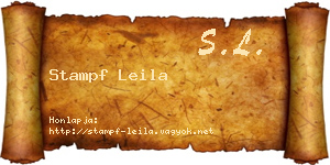Stampf Leila névjegykártya